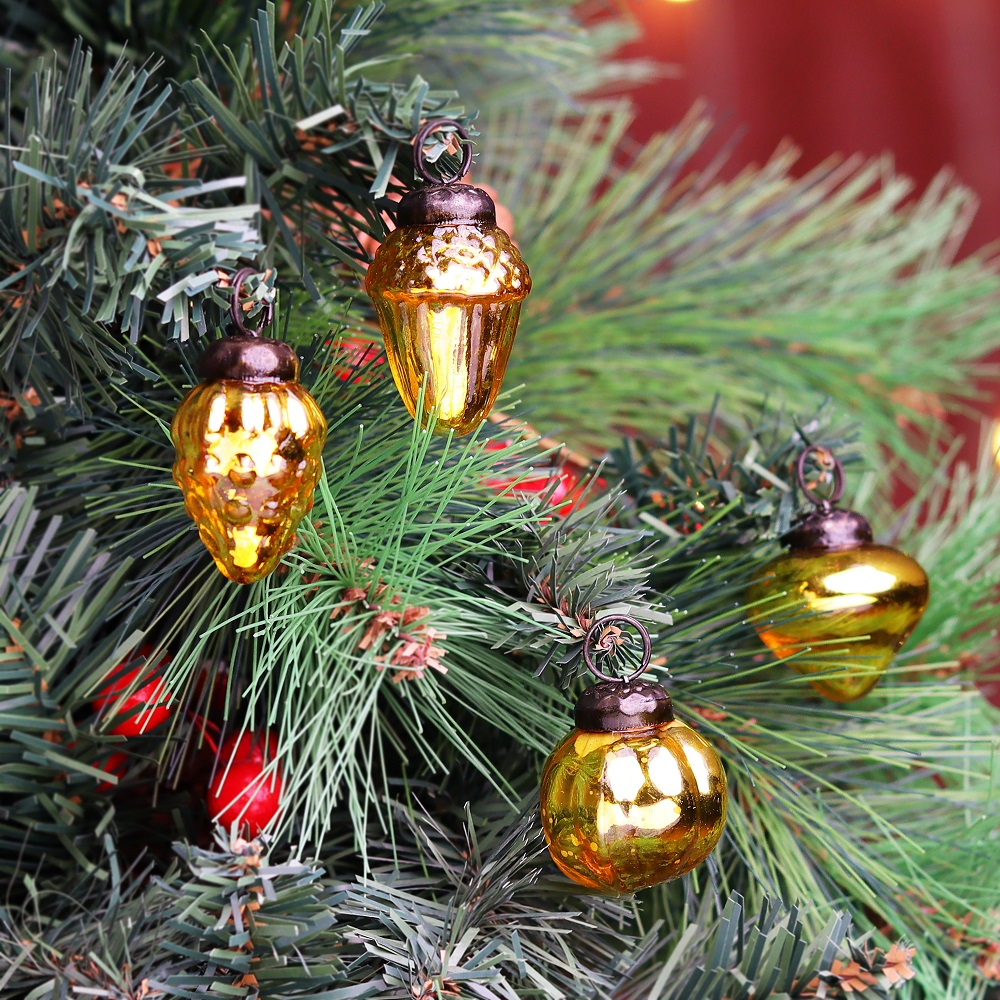 25 Pieces Golden Christmas Tree Decoration Ornaments