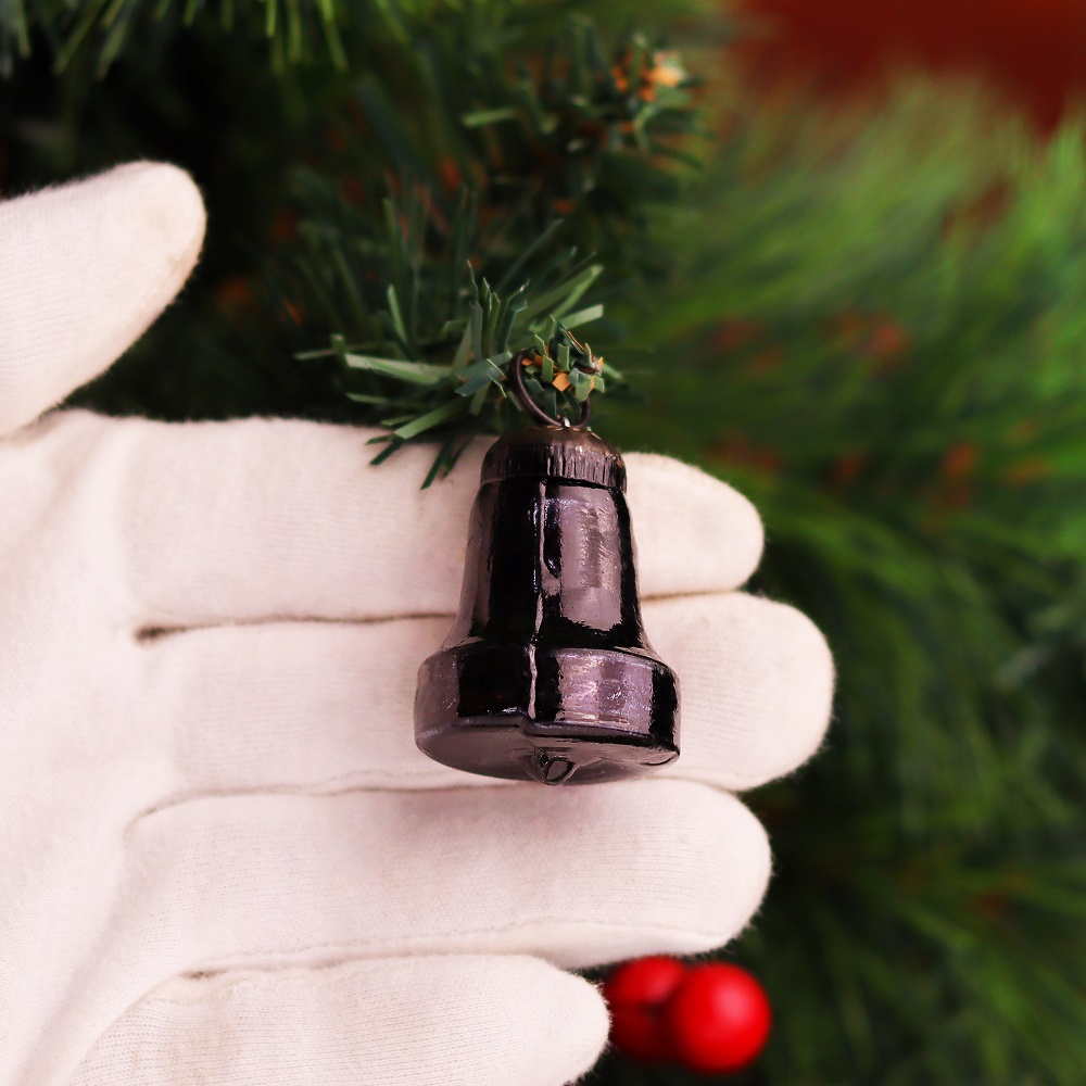 25 Pieces Black Glass Ornaments For Tree Decoration