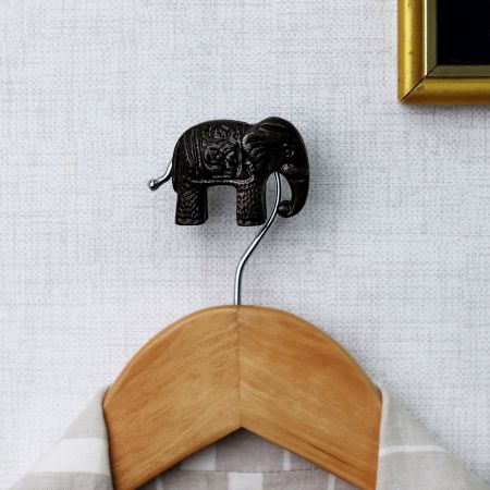 Decorative Antique Elephant Wall Hooks Pack of 3