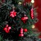25 Pieces Red Tiny Christmas Ornaments