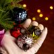 Set of 12 Glass Multicolor Christmas Ornaments For Tree Decoration