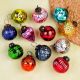 Set of 12 Glass Multicolor Christmas Ornaments For Tree Decoration