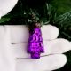 25 Pieces Purple Glass Ornaments - Christmas Tree Ornaments