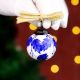 Round Blue and White Balls Ceramic Christmas Ornaments-Pack of 12