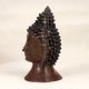 Brown Finish Handmade Buddha Head Statue Made of Brass