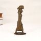 Tribal Art Brass Statue of Lady Carrying Crop for Decoration