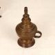 Handcrafted Brass Oil Lamp with Handle for Decoration