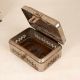 Grey Finish Finest Brass Jewelry Box with Jali Work