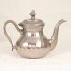 Used Handmade Brass Kettle with Nickel Plated for Decor