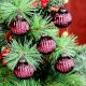 12 Pieces Glass Burgundy Christmas Ornaments For Tree Decoration
