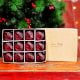 12 Pieces Glass Burgundy Christmas Ornaments For Tree Decoration
