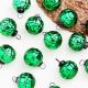 12 Pieces Decorative Glass Green Christmas Ornaments For Tree Decoration