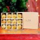 12 Pieces Decorative Glass Golden Christmas Hanging Ornaments