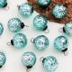 12 Pieces Modern Glass Sky Blue Christmas Ornaments For Tree Decoration