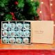 12 Pieces Modern Glass Sky Blue Christmas Ornaments For Tree Decoration
