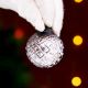 12 Pieces Modern Glass Silver Christmas Ornaments For Tree Decoration