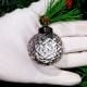 12 Pieces Modern Glass Silver Christmas Ornaments For Tree Decoration