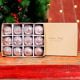 12 Pieces Modern Glass Silver Christmas Ornaments For Tree Decoration