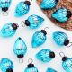 12 Pieces Modern Glass Sky Blue Christmas Ornaments For Tree Decoration
