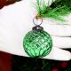 12 Pieces Decorative Green Glass Ornaments - Christmas Tree Ornaments