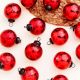 12 Pieces Decorative Red Glass Ornaments - Christmas Tree Ornaments