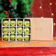 12 Pieces Decorative Lime Green Coloured Christmas Ornaments