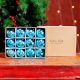 12 Pieces Sky Blue Coloured Glass Christmas Ornaments