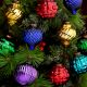 6 Pieces Modern Multicolor Coloured Glass Christmas Ornaments
