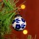 25 Pieces Modern Blue Round Tiny Ceramic Christmas Ornaments