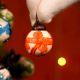 25 Pieces Decorative Multicolor Round Tiny Ceramic Christmas Ornaments