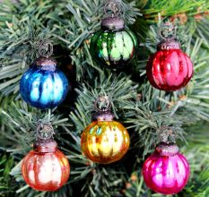 Melon Shape Glass Christmas Ornaments