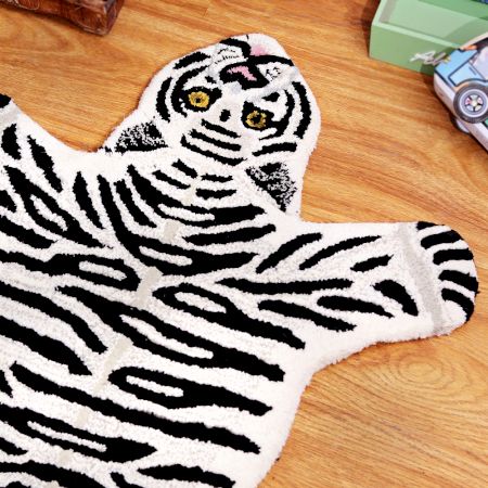 Tiger Rug Hand Tufted Decorative Woolen Rug
