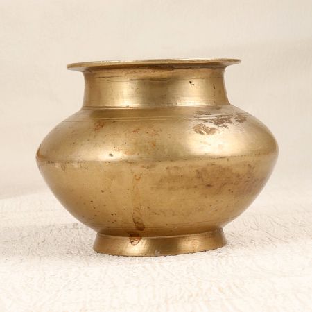 Brown Finish Finest Brass Holy Water Pot for Auspicious Occasions