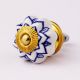 Blue Flower Medium Knob