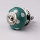 Sea Green Dotted Ceramic Knob