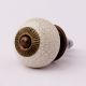 Cream Purple Crackle Dresser Knob