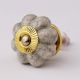 Cream Crackle Ceramic Melon Drawer Knob