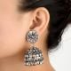 92.5 Sterling Silver Earrings Jhumkies With Intricate Floral Details