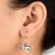 92.5 Sterling Silver Earrings Elephant With Trunk Up Hook Silver Earring Online