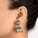 925 Sterling Silver Jhumkies With Floral Design Statement Earrings