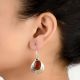 92.5 Sterling silver Earrings Red Agate drop Designer earrings