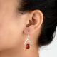 92.5 Silver Sterling Earrings Red Carnelian Daily Wear Earrings
