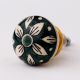 Forest Green Floral Knob