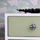 Forest Green Floral Knob