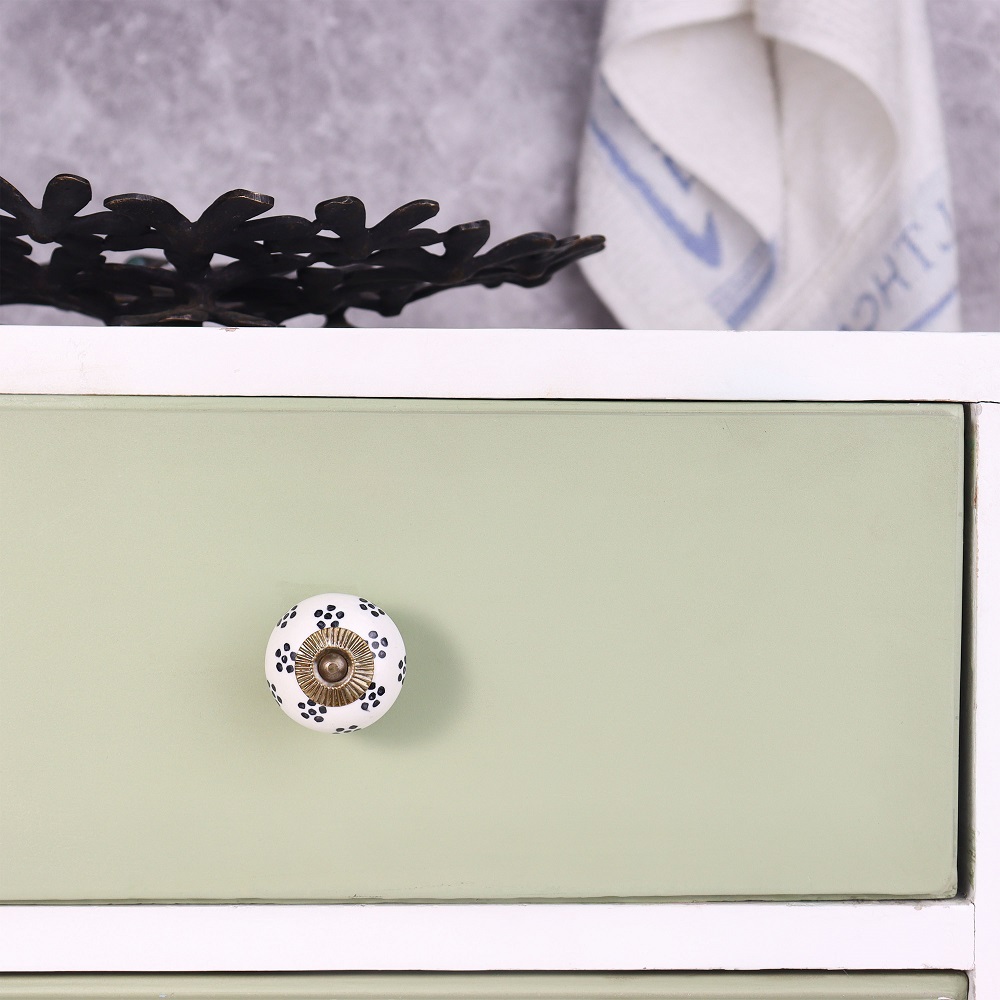 Black Tiny Flower Cabinet Knob