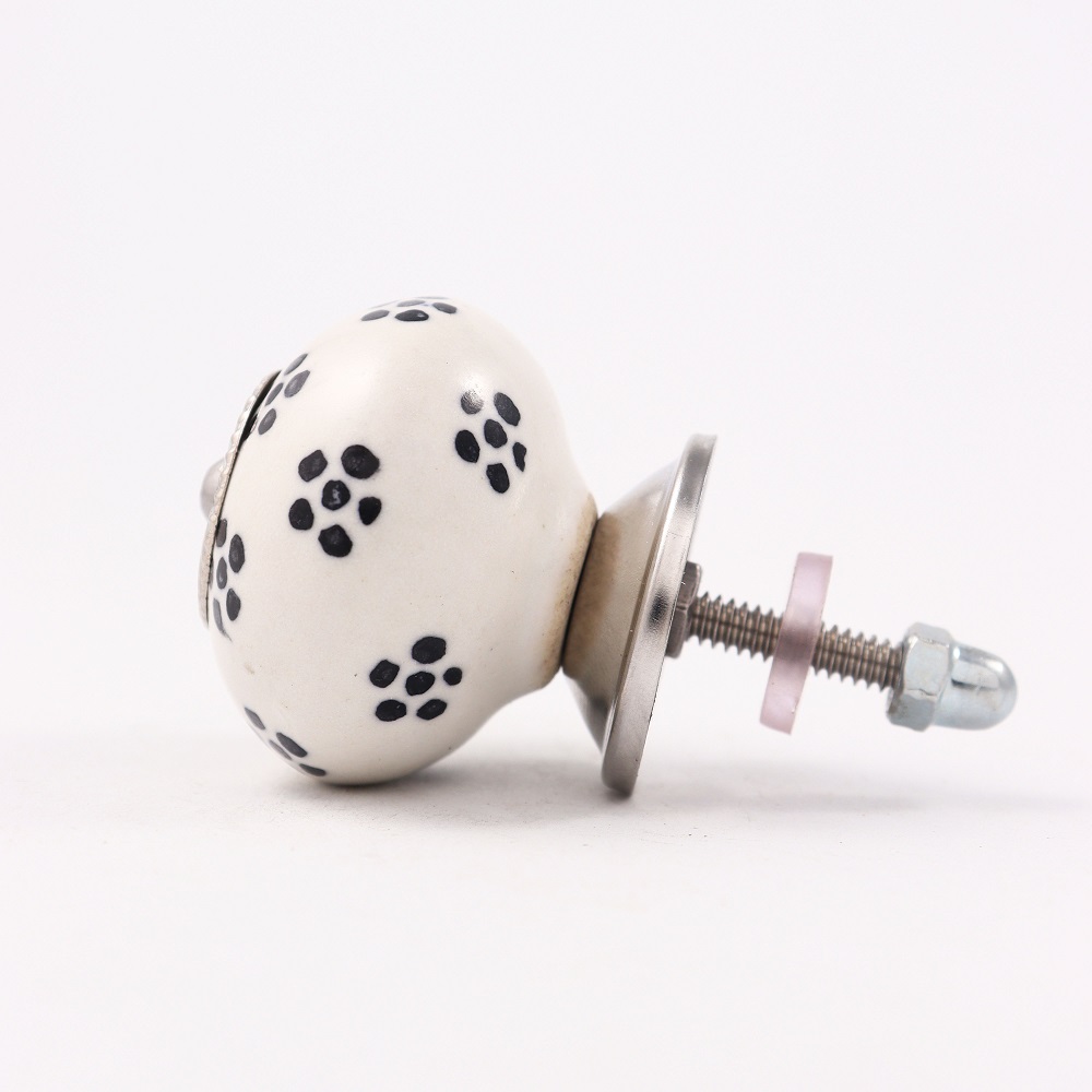 Black Tiny Flower Cabinet Knob