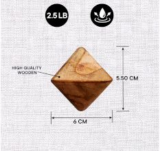Modern Natural Pyramid Shape Wooden Adheshive Wall Hook
