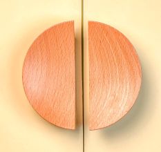 Decorative Natural Wooden Door Handles (Medium Size) Pack of 2 Pieces 4 Inches