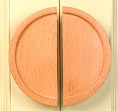 Natural Wooden Door Handles (Large Size) Pack of 2 Pieces (6 Inch)