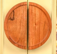 Natural Large Wooden Door Handles 2 Pieces (6 Inches)